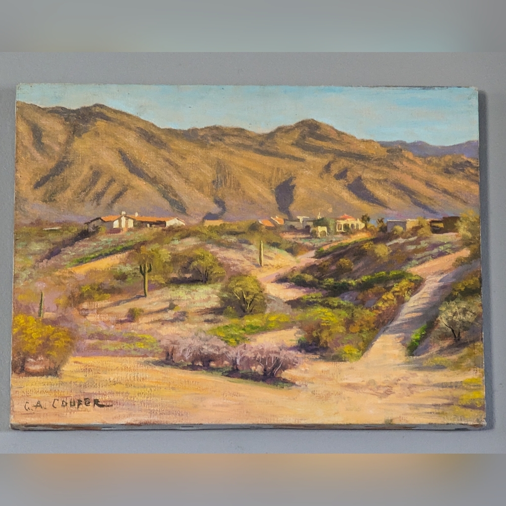 Charles Alexander Couper Oil Painting Tucson Az Foothills 12"x16"